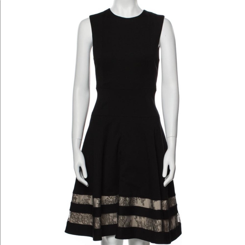 Jason Wu Crew Neck Knee-Length Dress in Black Size 2